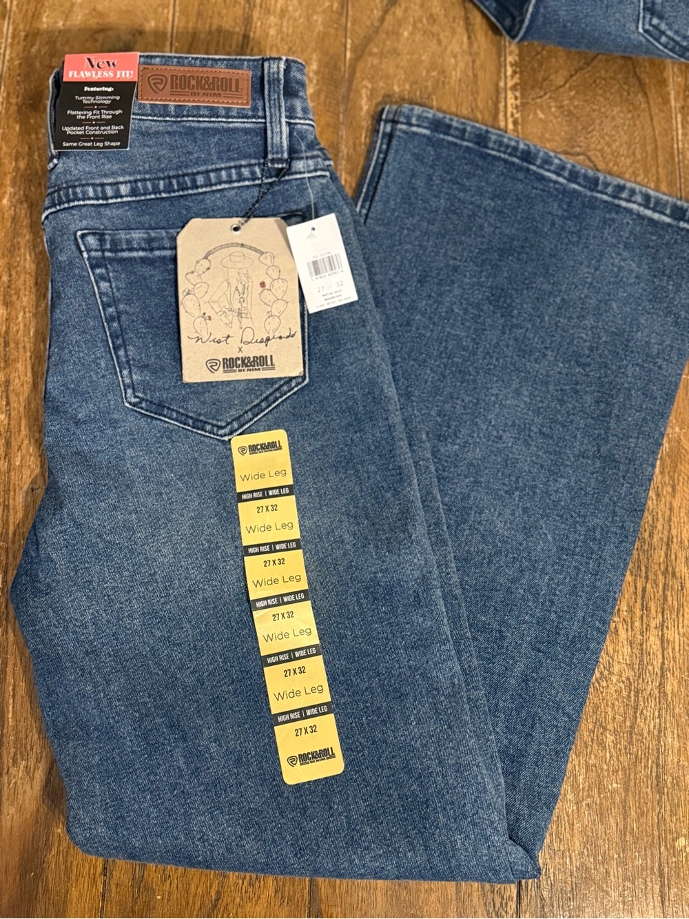 Rock and Roll Wide Leg Jeans - Blue
